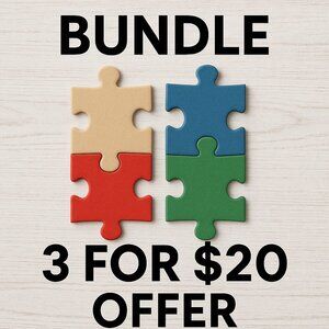 3 Puzzle Bundle Deal.  Bundle any 3. Offer me $20. Some exclusions due to weight